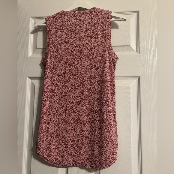 Athleta Breezy Tank‎ Top Women Size Xs Pink Cheetah Print Blend Shirt - Picture 3 of 4